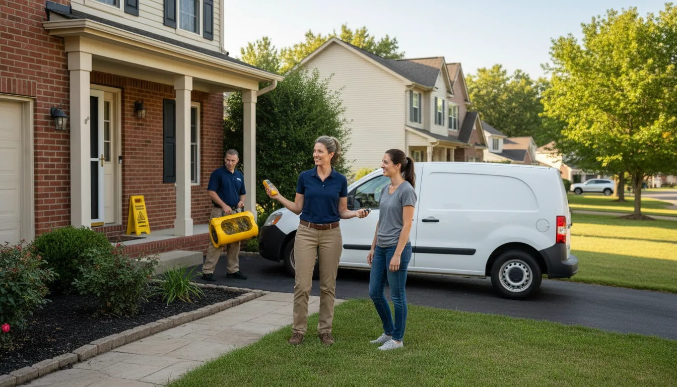 Residential water damage restoration in Ullin, IL